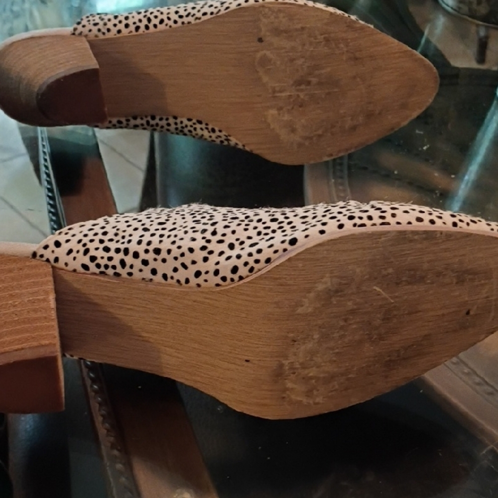 Black and White Ankle Boots with Cheetah Print - Picture 10 of 10
